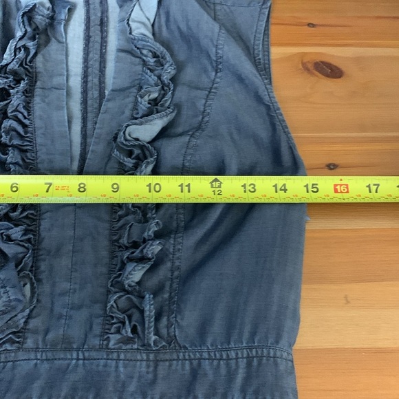 Bebe Deep V Neck Lightweight Summer Dress w Pockets, Side Zipper, 100% Lyocell - Picture 10 of 16